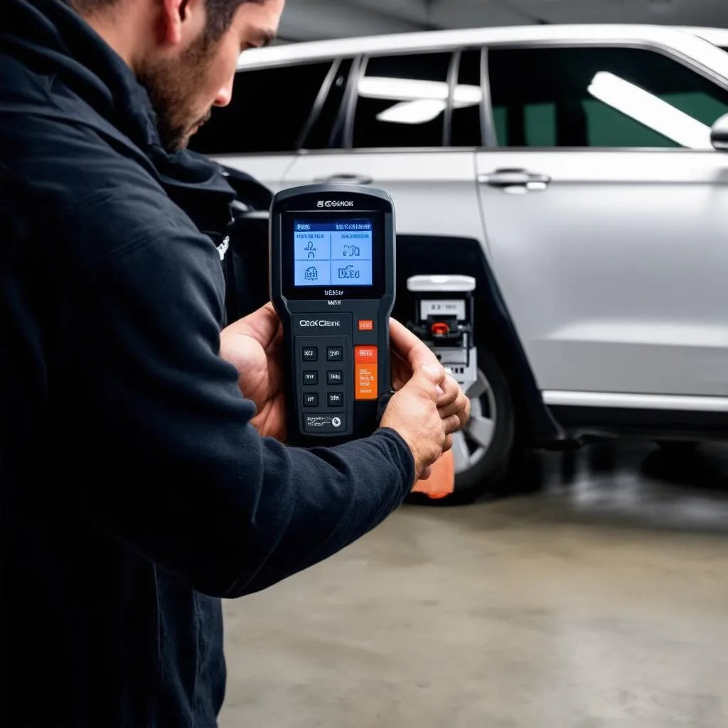 OBD Scanner Connected to a Car