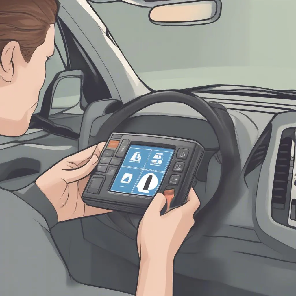 OBD Scanner Connected to a Chevrolet Express Van