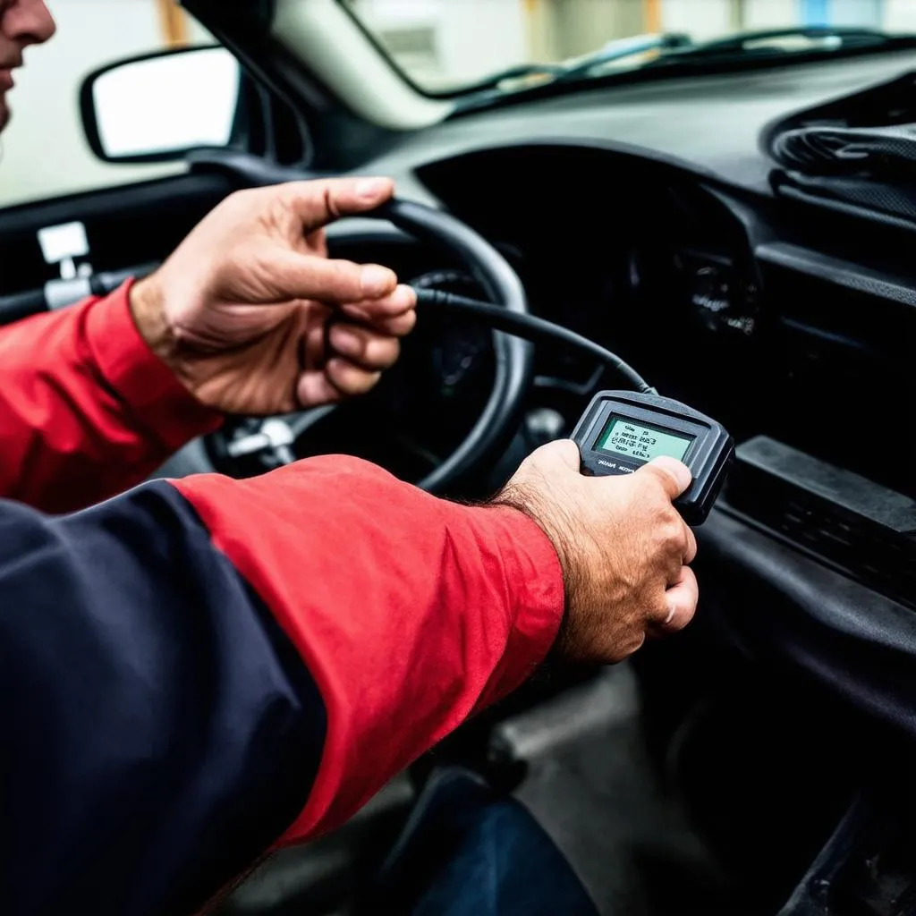 OBD Scanner in Use