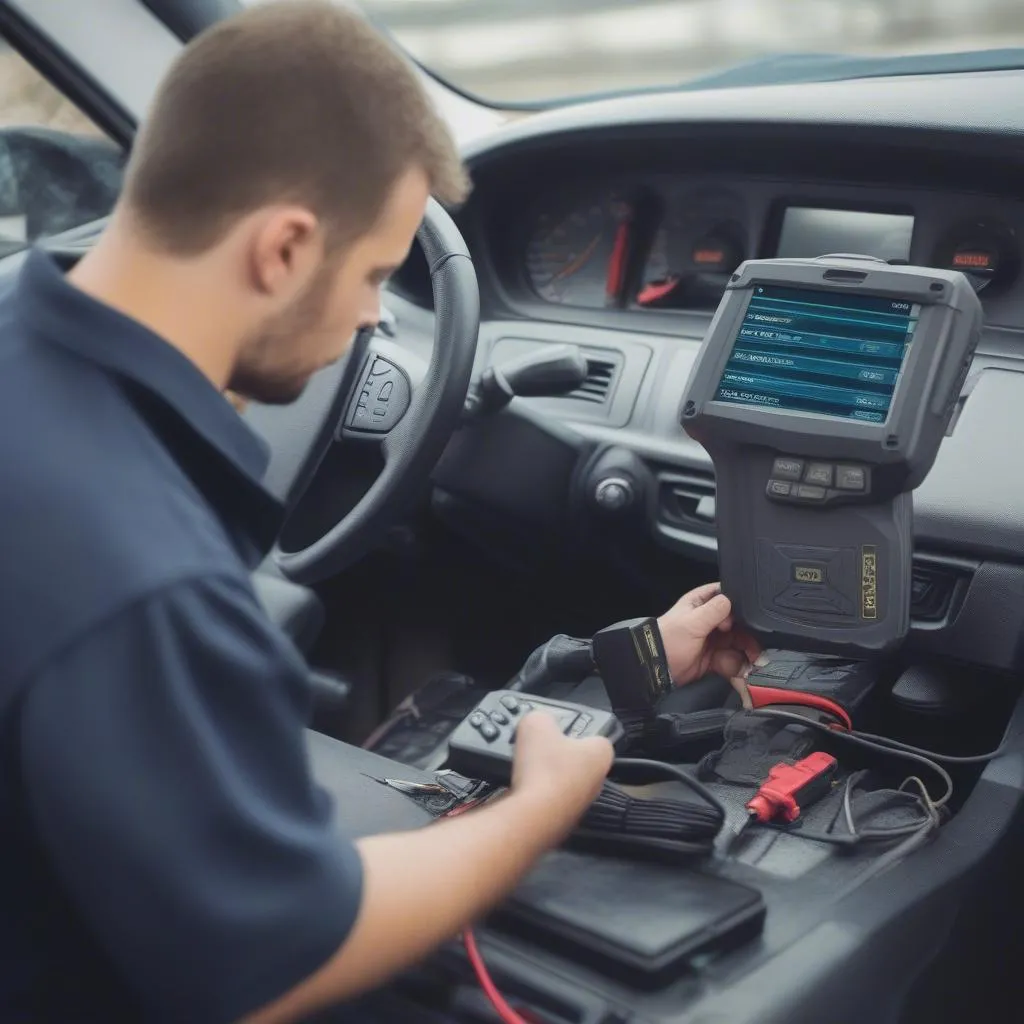 OBD Scanner In Use