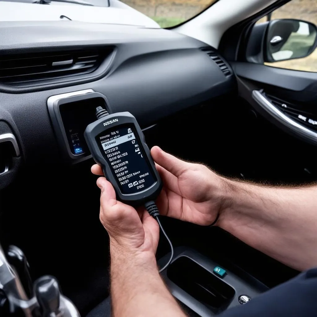 OBD Scanner Connected to Nissan Murano