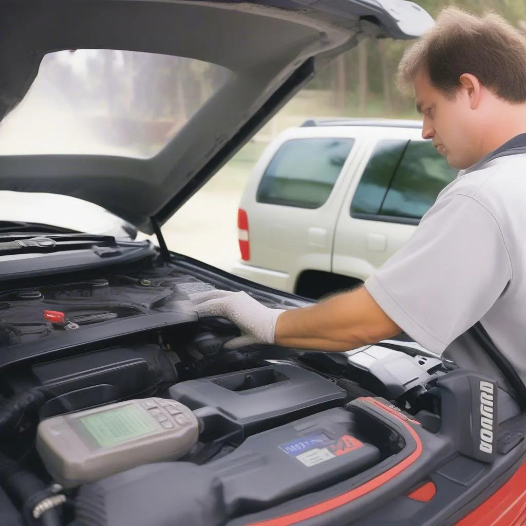 OBD Scanner in Use