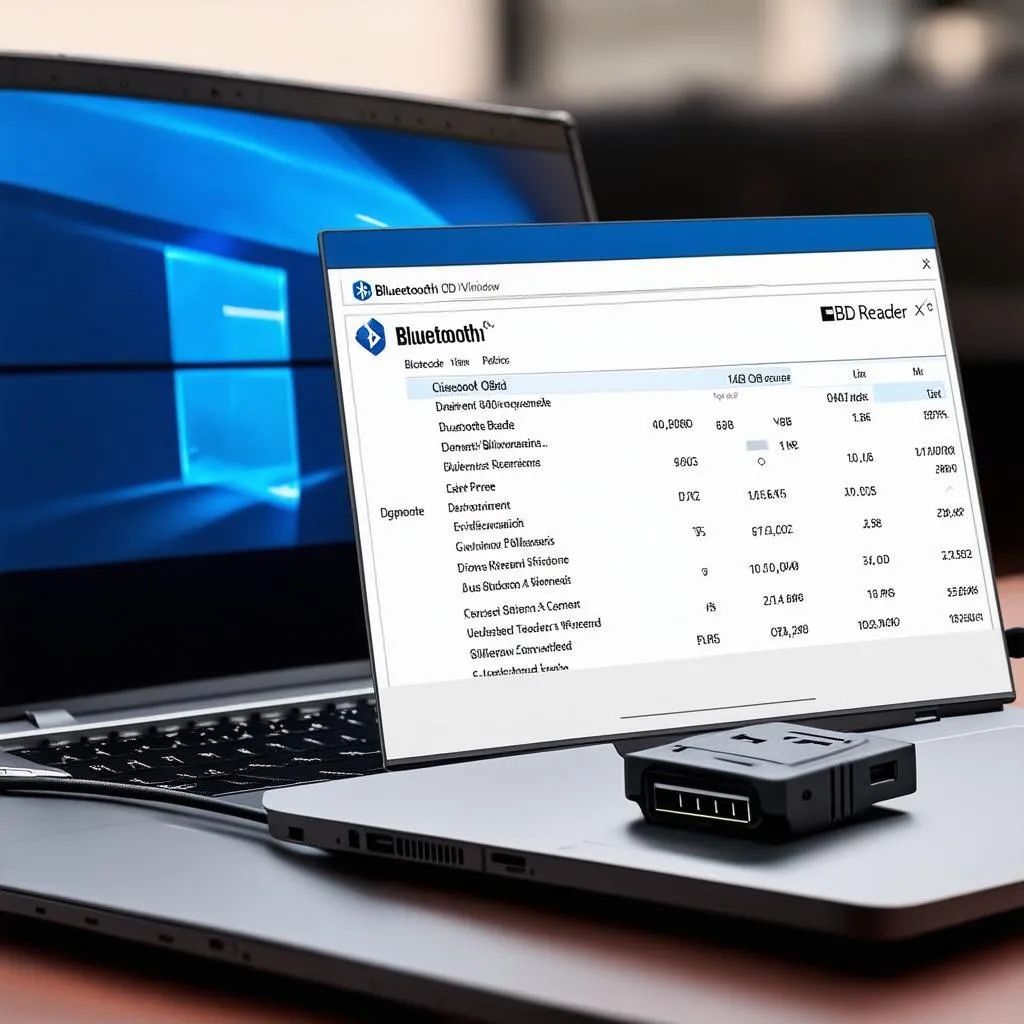 Bluetooth OBD Reader connected to Windows