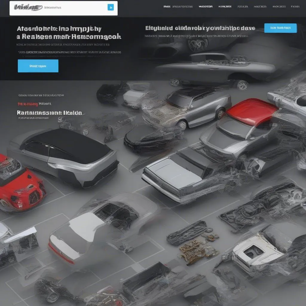 Online car parts retailer website