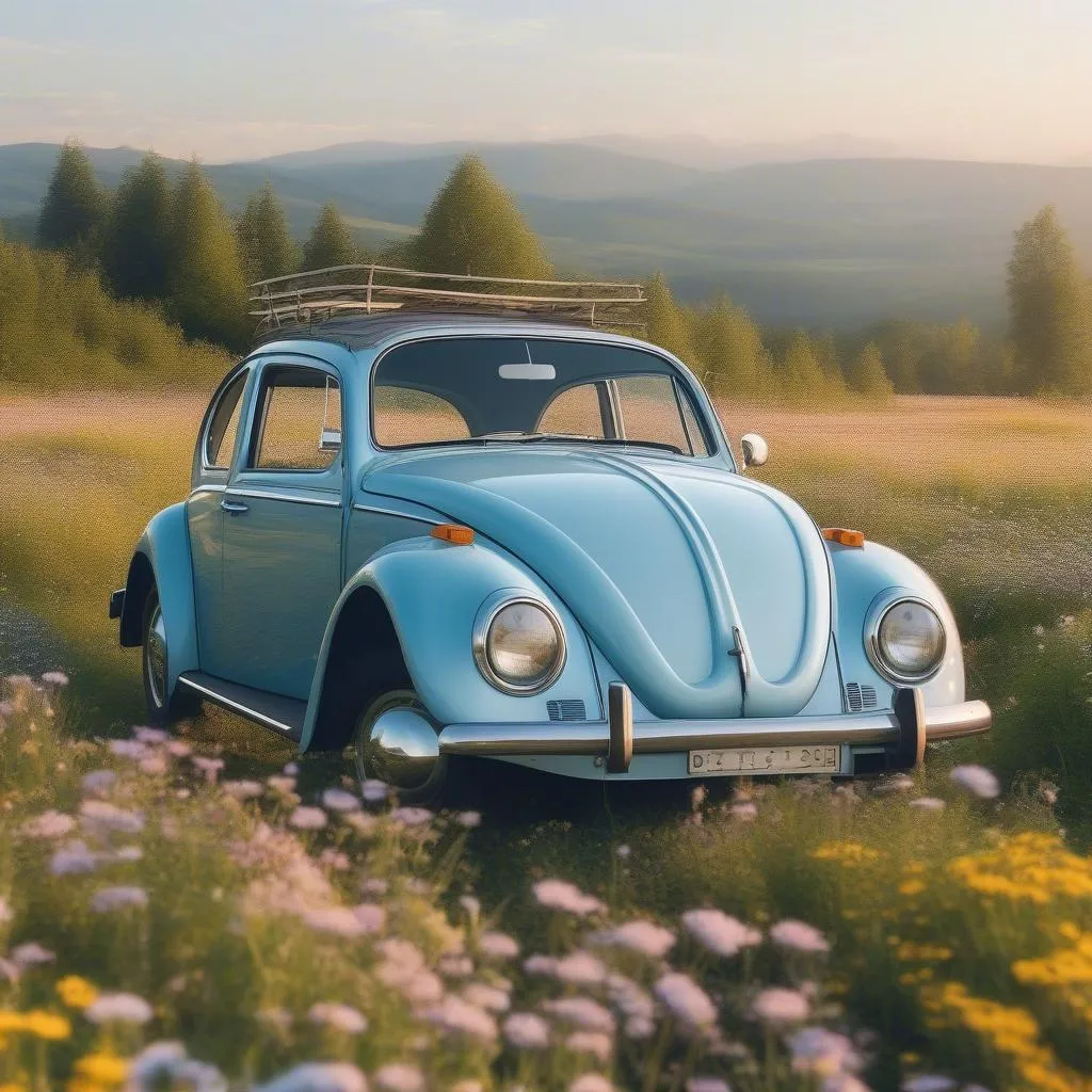 Pastel Volkswagen Beetle