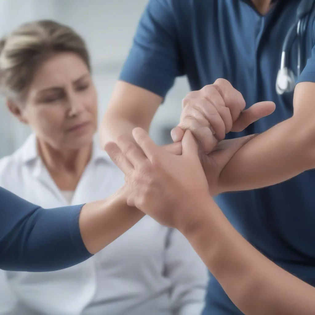 Physical Therapist Treating Wrist Pain