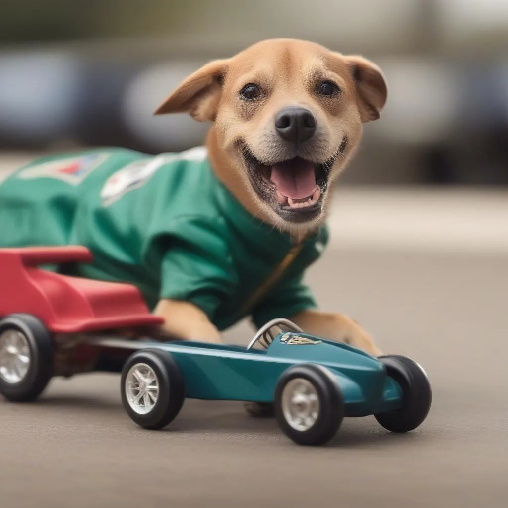 pinewood derby car dog