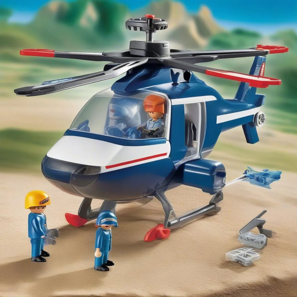 Playmobil cop helicopter