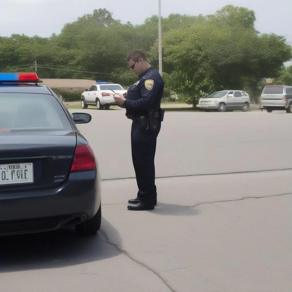 Police Officer Writing a Ticket