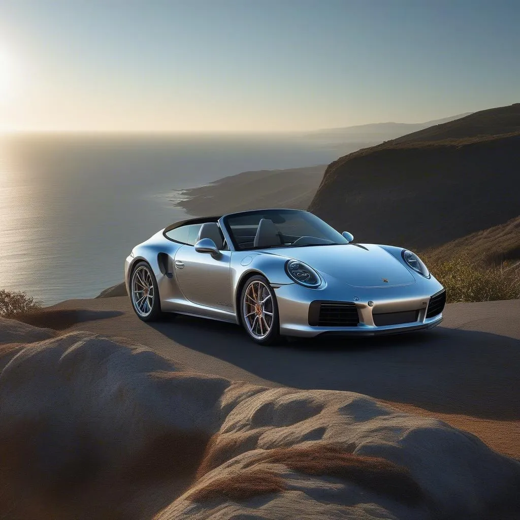 Porsche 911 with Ocean Background