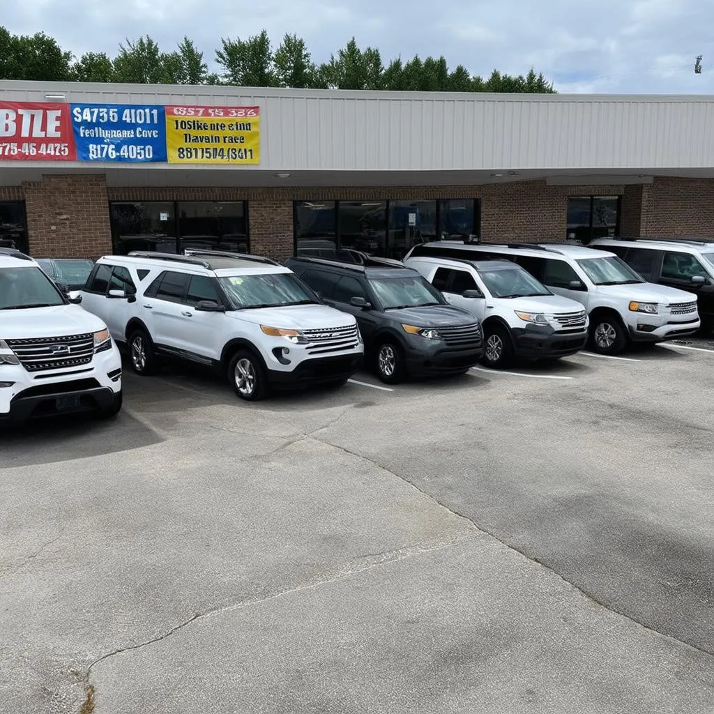 Used SUV at a Dealership Lot