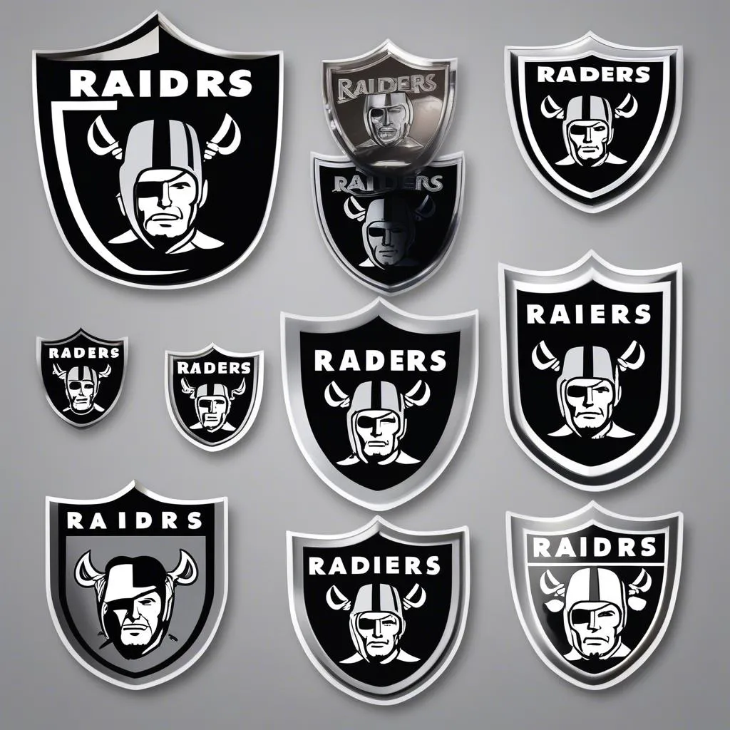 Oakland Raiders car decal collection