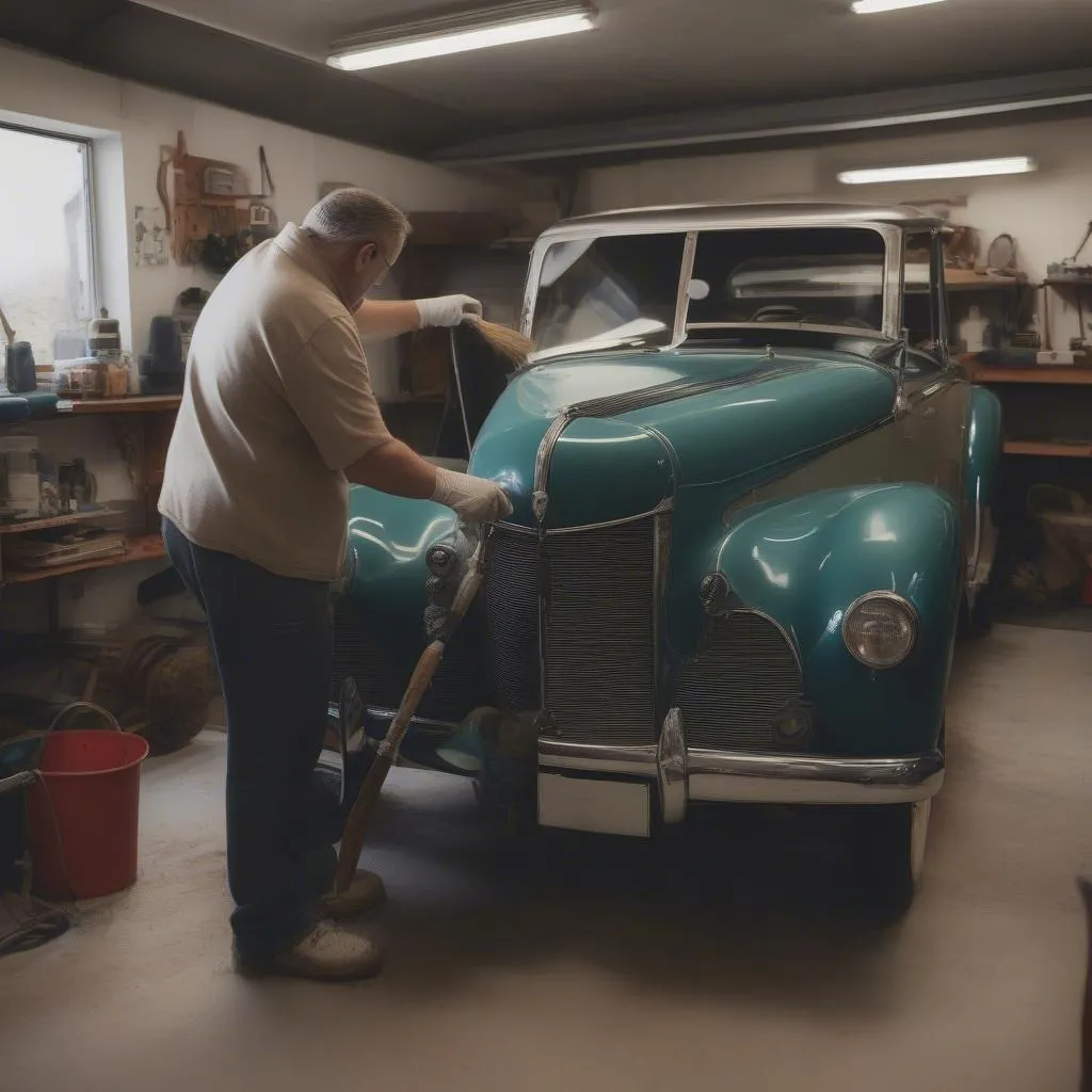 restoring-a-classic-car-in-a-garage