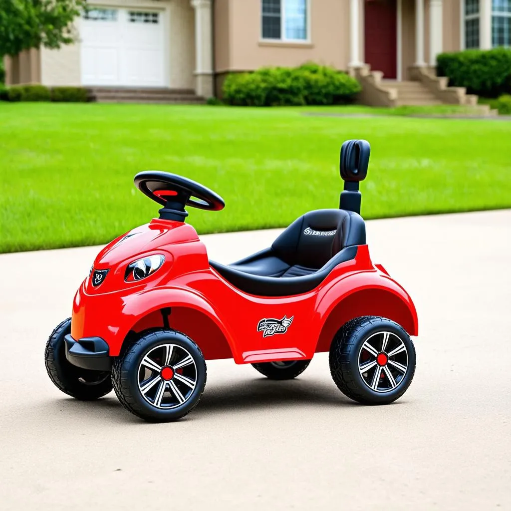 Ride on car with rubber wheels