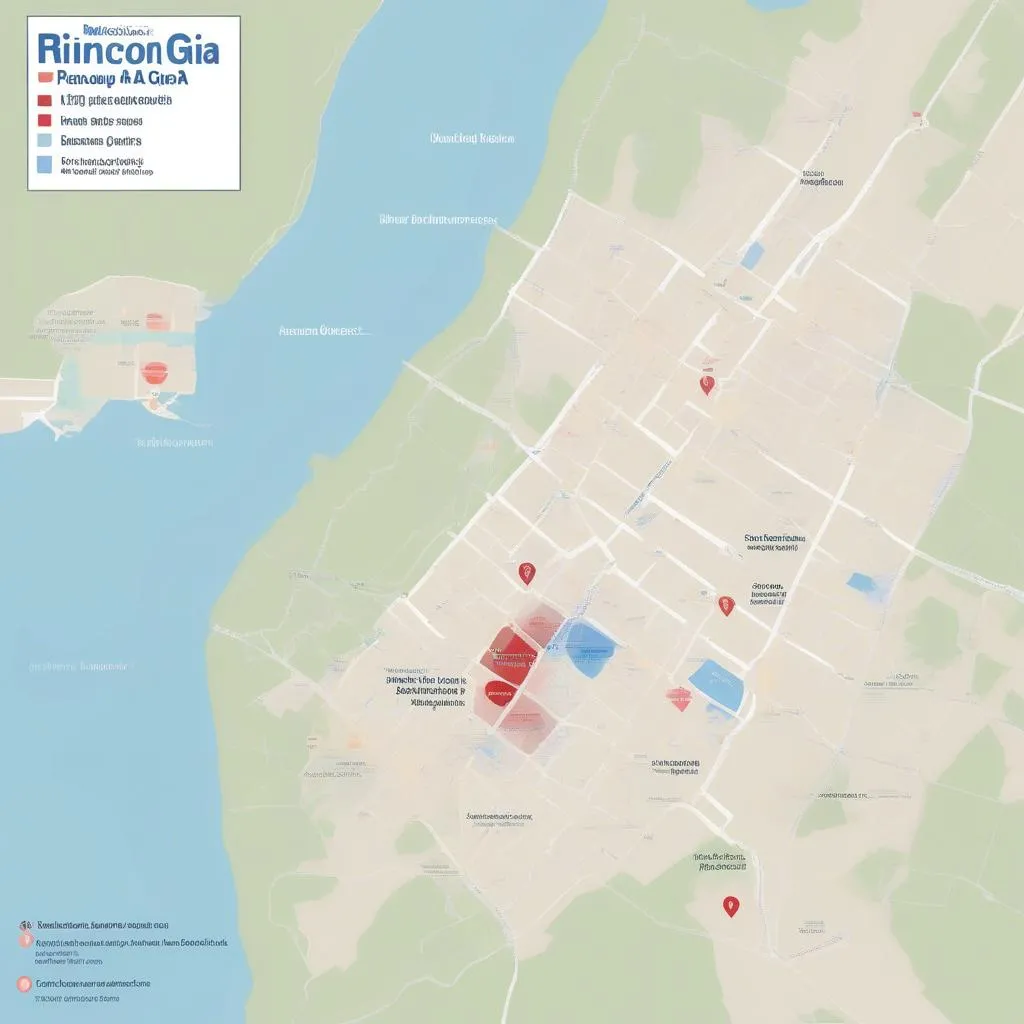 Map of Rincon, Georgia