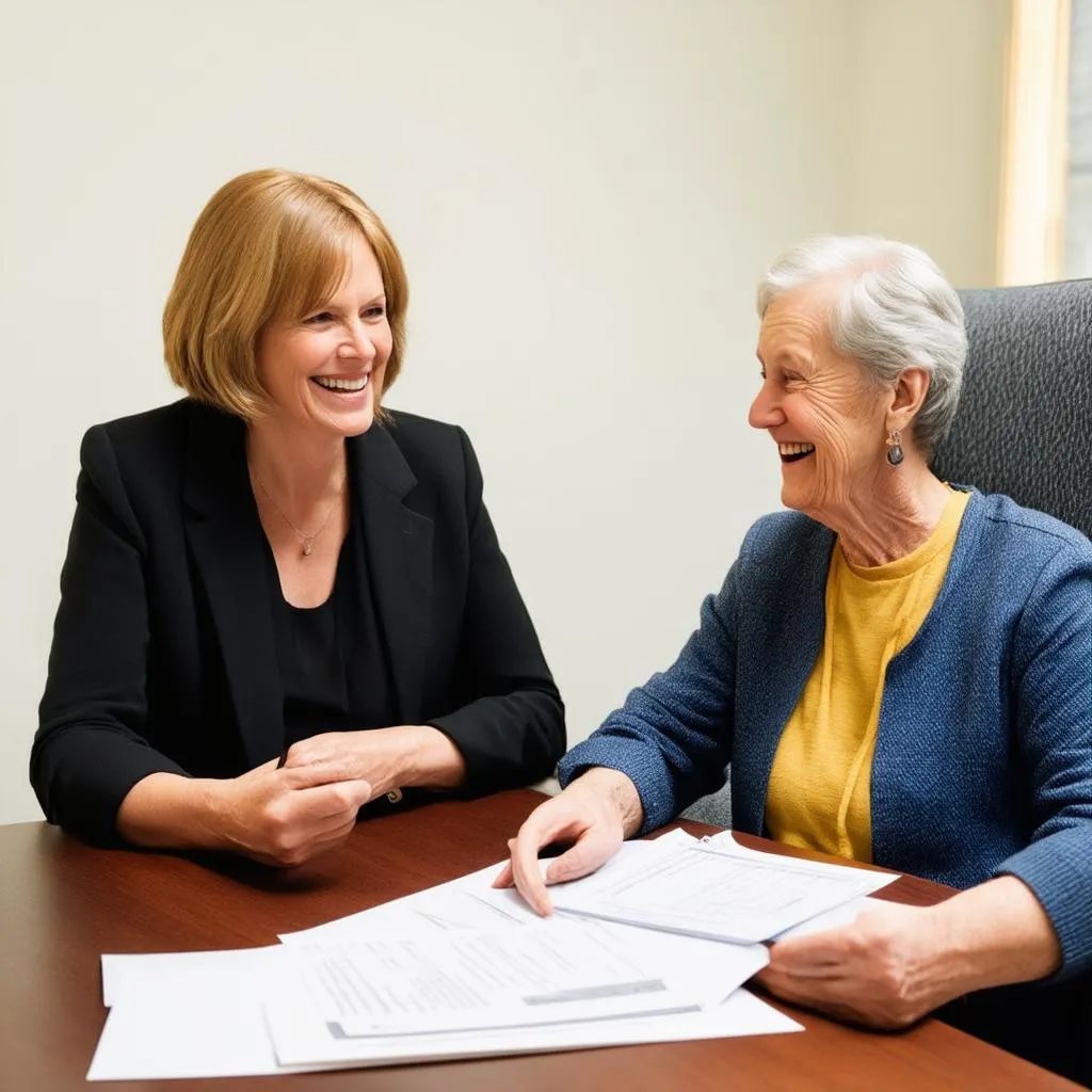 Senior Couple Discussing Assisted Living Options with an Advisor