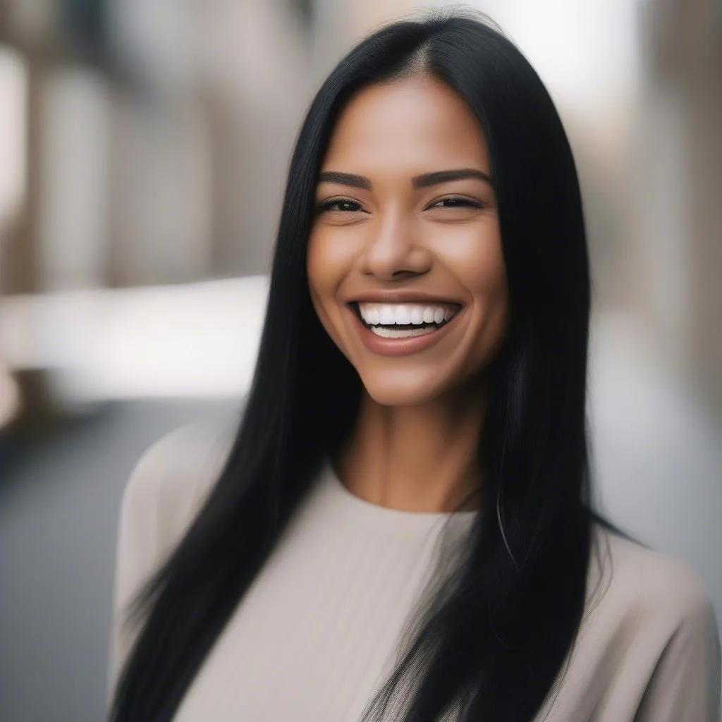 Smiling Woman With Perfect Teeth