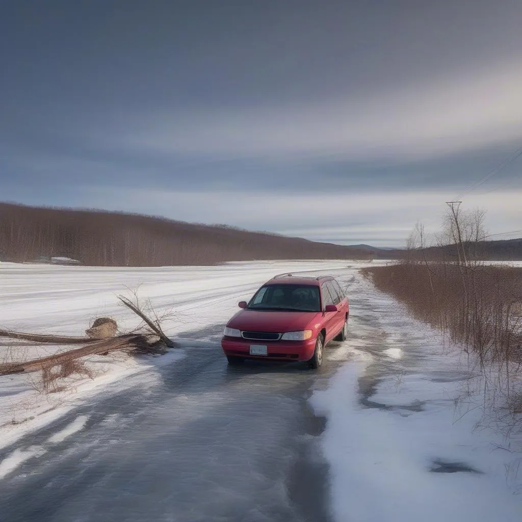 Car Stranded in Gonic