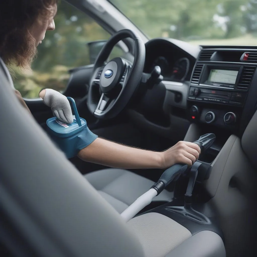 Subaru interior cleaning