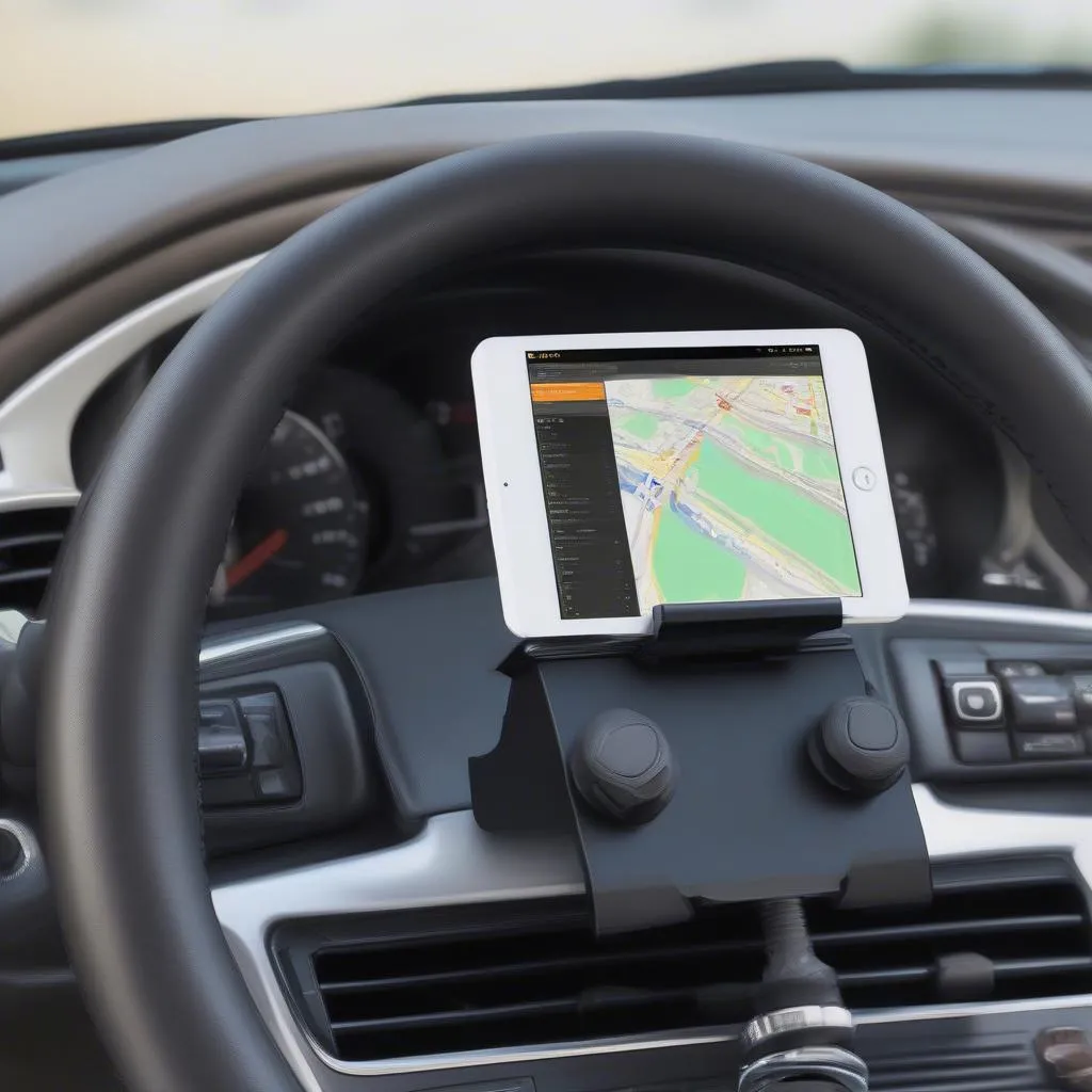 Tablet holder for car dashboard