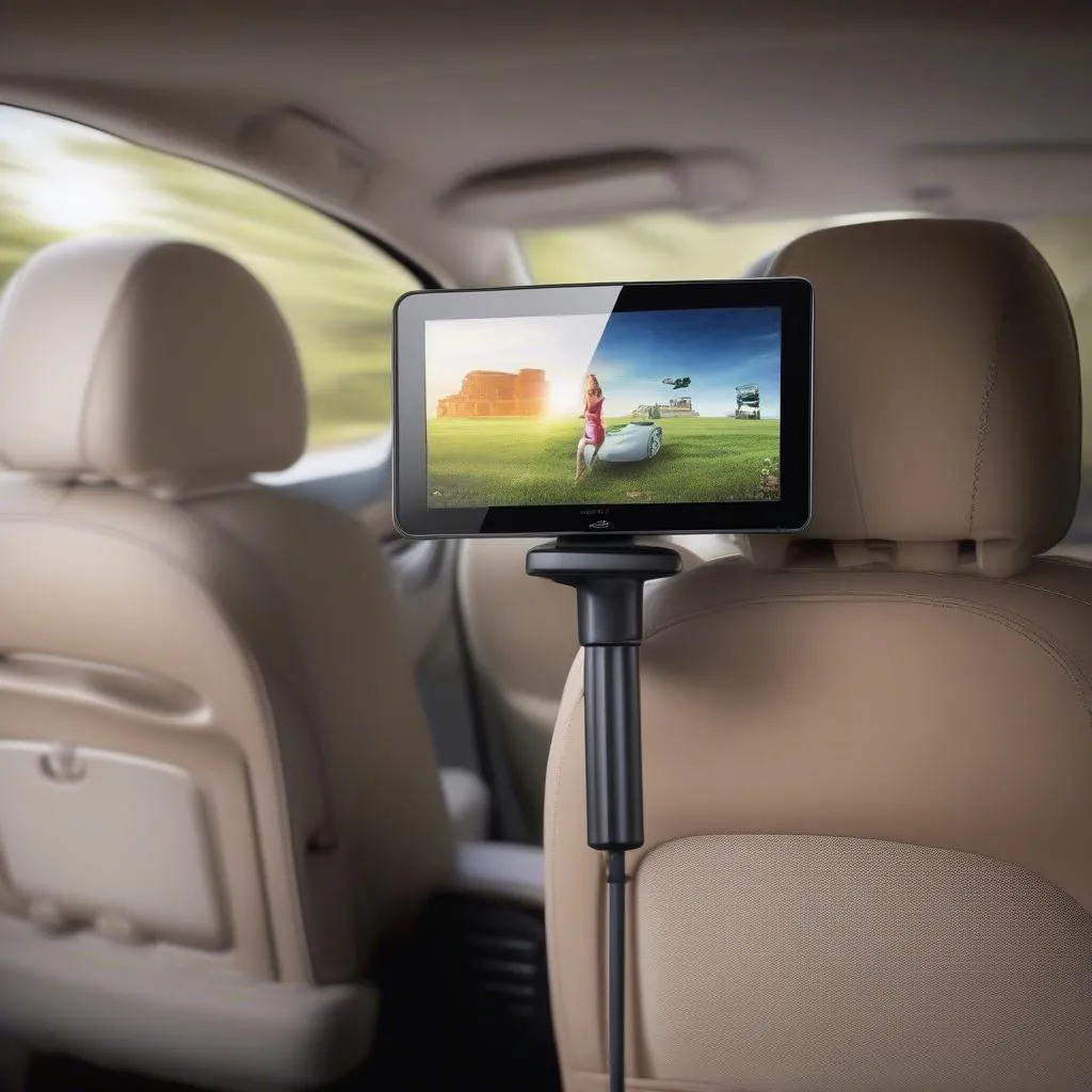 Car tablet holder for entertainment