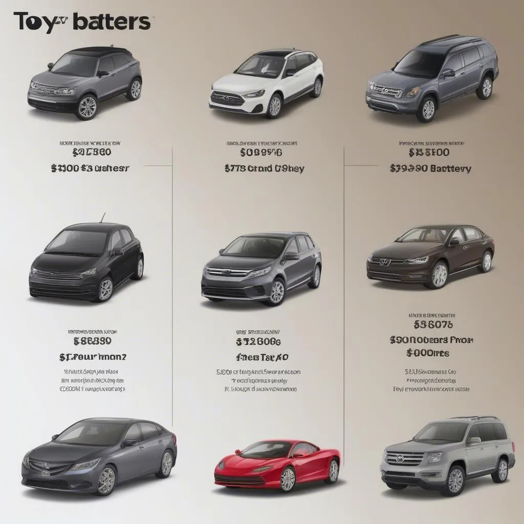 Toy car battery 12V price comparison chart