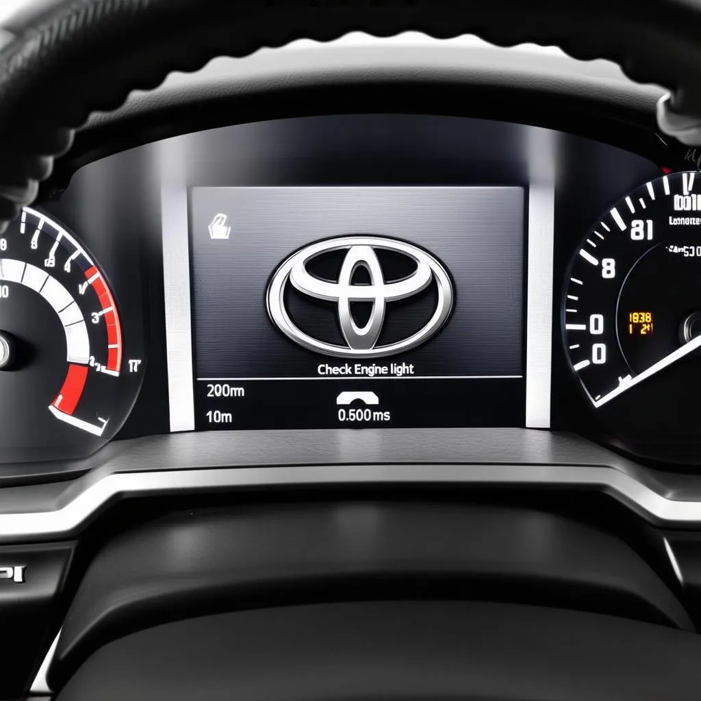 Check Engine Light on Toyota Dashboard