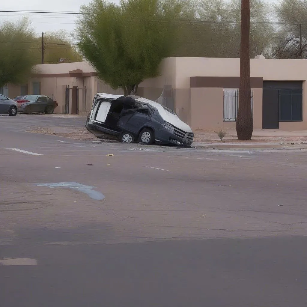 Tucson Road Accident Scene