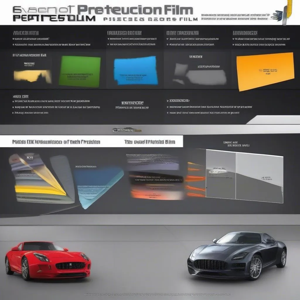 Comparison of different paint protection film types for car paint