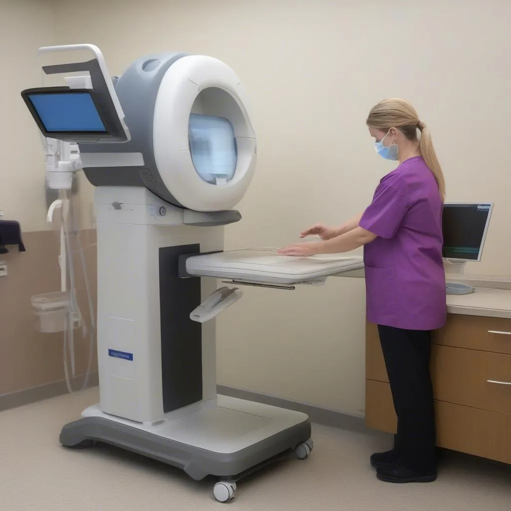 Urgent care x-ray machine used to diagnose fractures and sprains