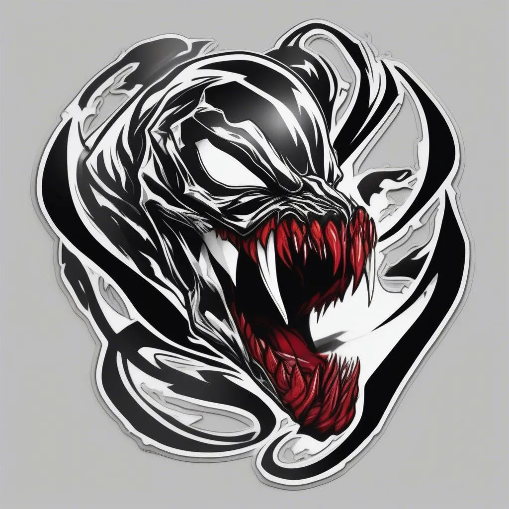 Classic Venom Logo Decal on a Sports Car