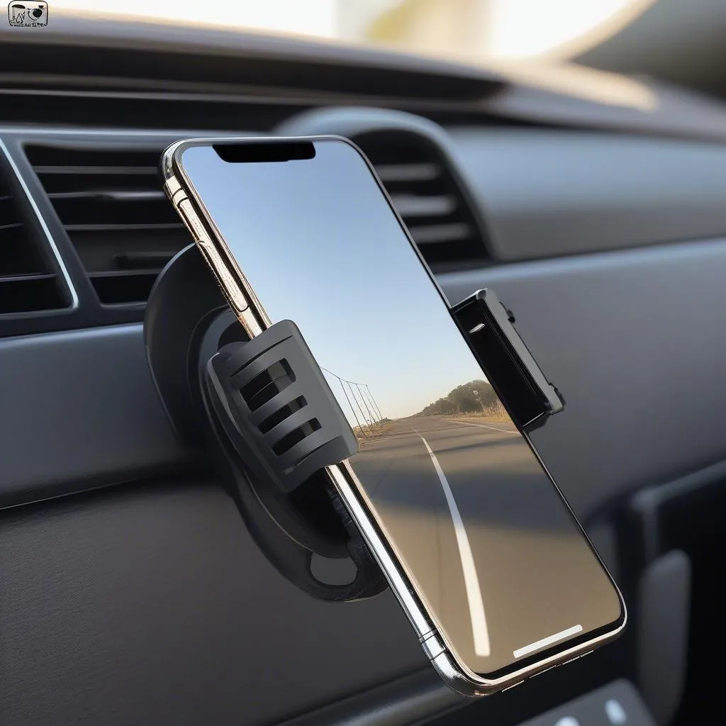 Vent Clip Phone Holder for iPhone 15 Pro Max, Securely Holding Your Phone on Your Car's Air Vent