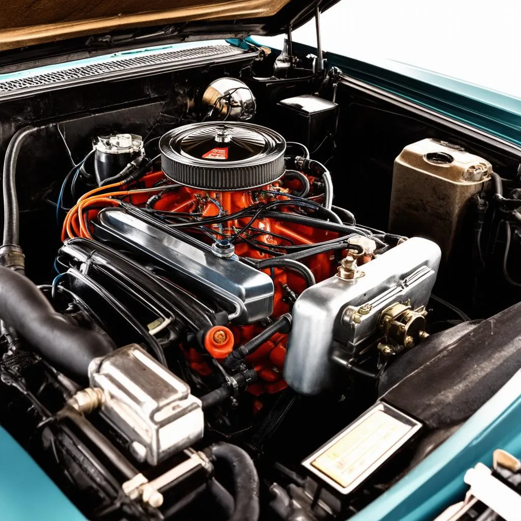 Vintage Car Engine Bay