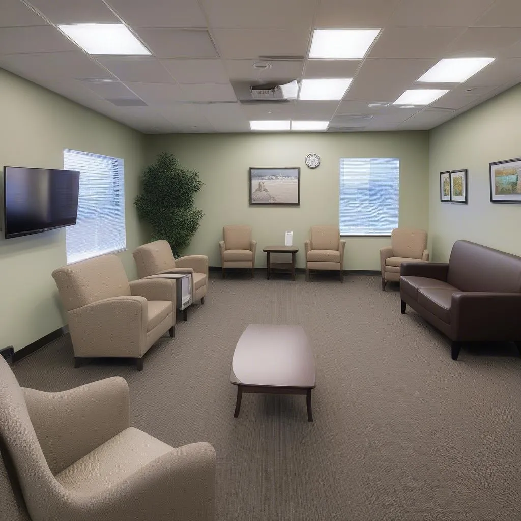 Comfortable waiting area at Bingham Urgent Care