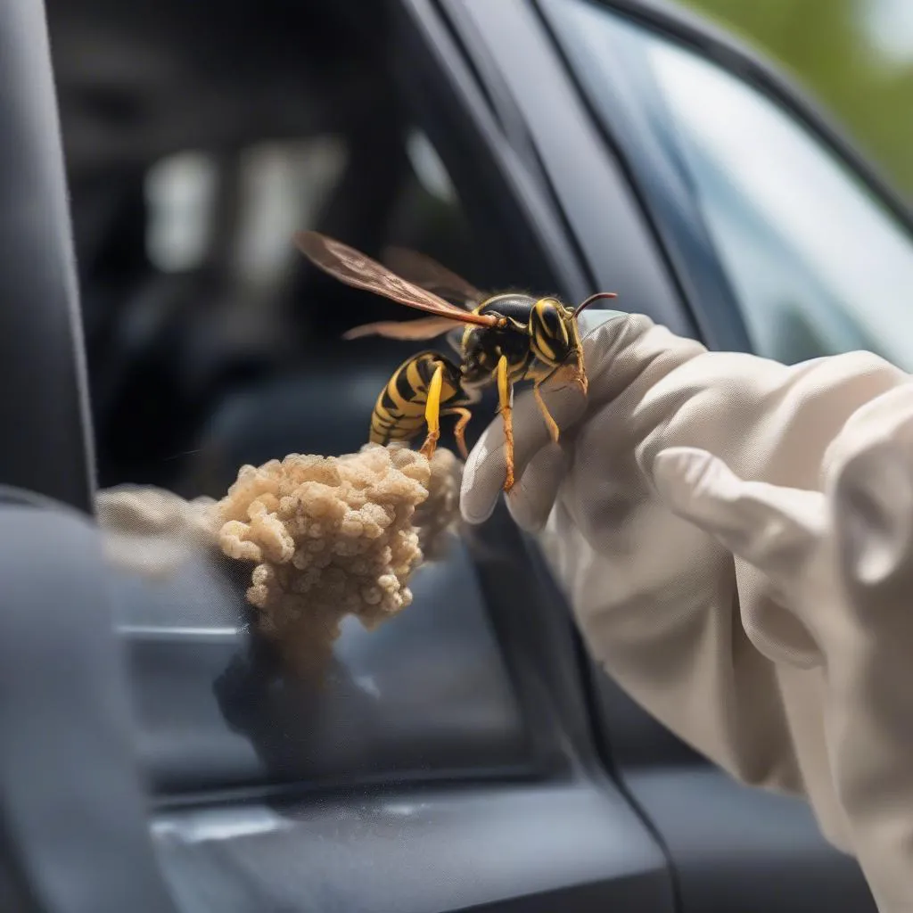 Professional wasp nest removal