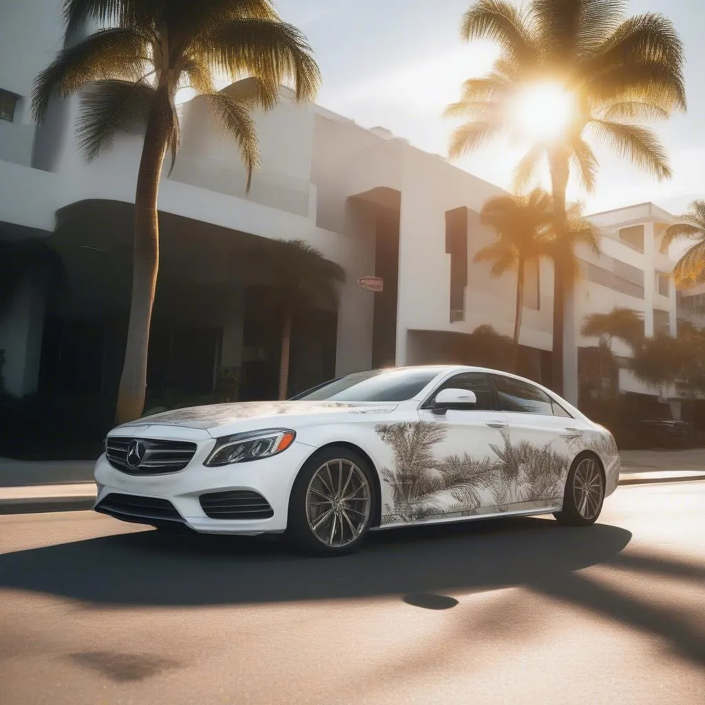 Miami-car-wrap-white