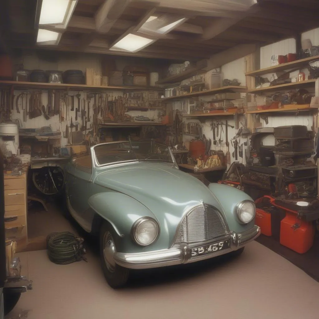 Willy Herold Car in a Garage