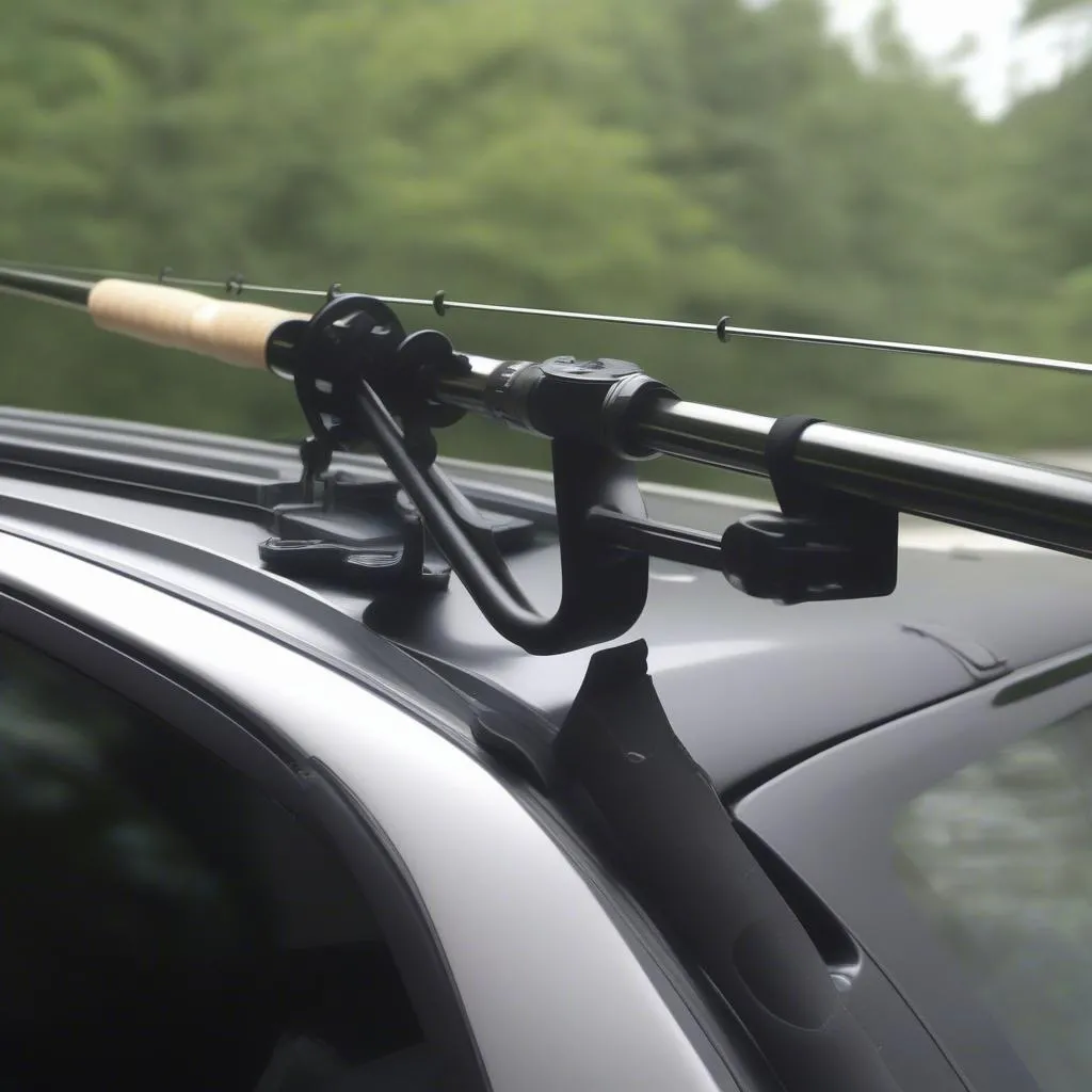 Window Mount Fishing Rod Holder for Easy Access and Storage