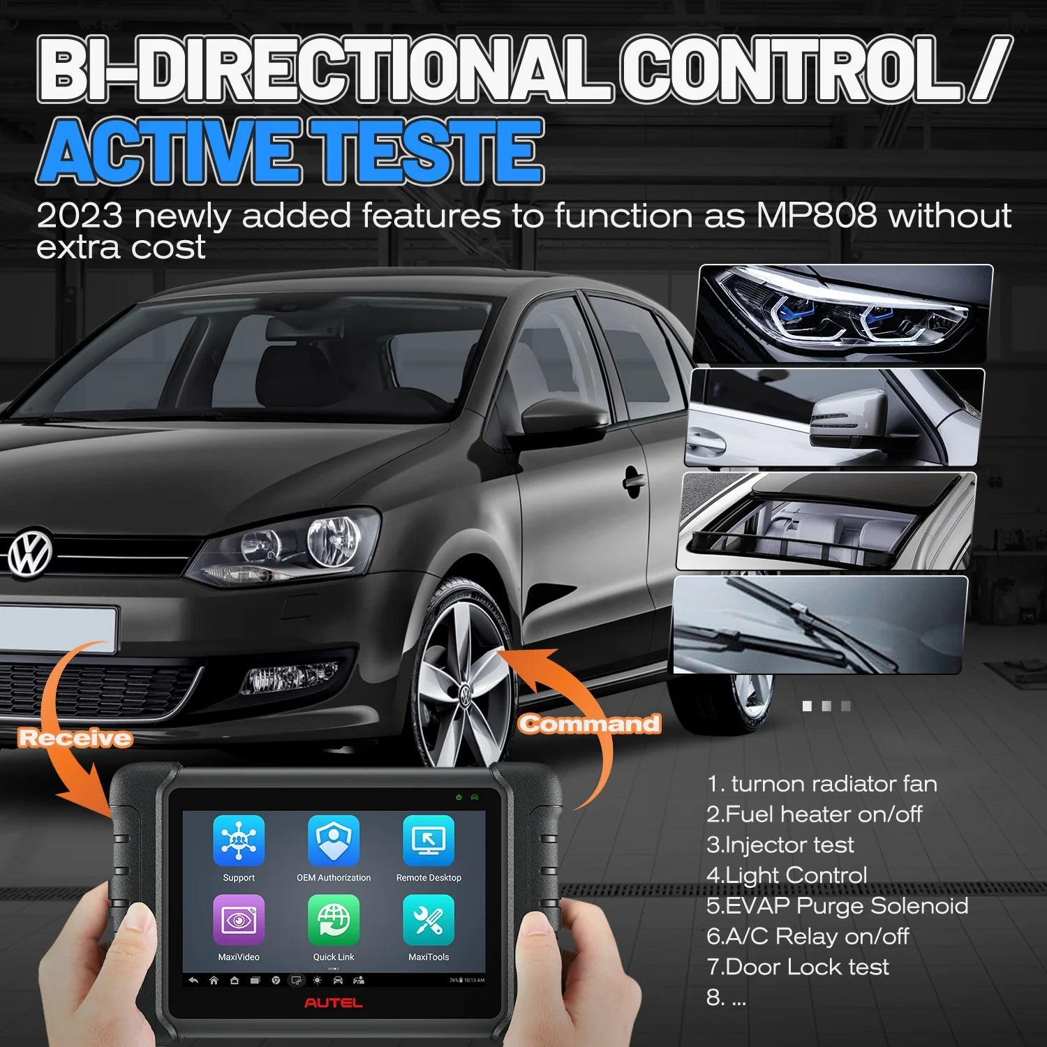 Autel MX808S Bi-Directional Control and System Diagnostics