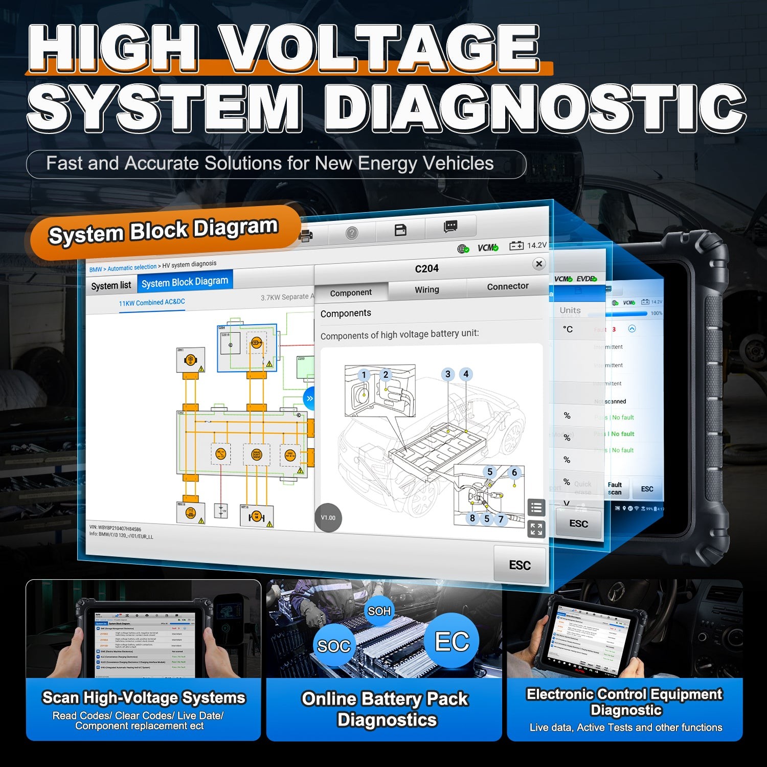 High Voltage System Diagnostics Interface