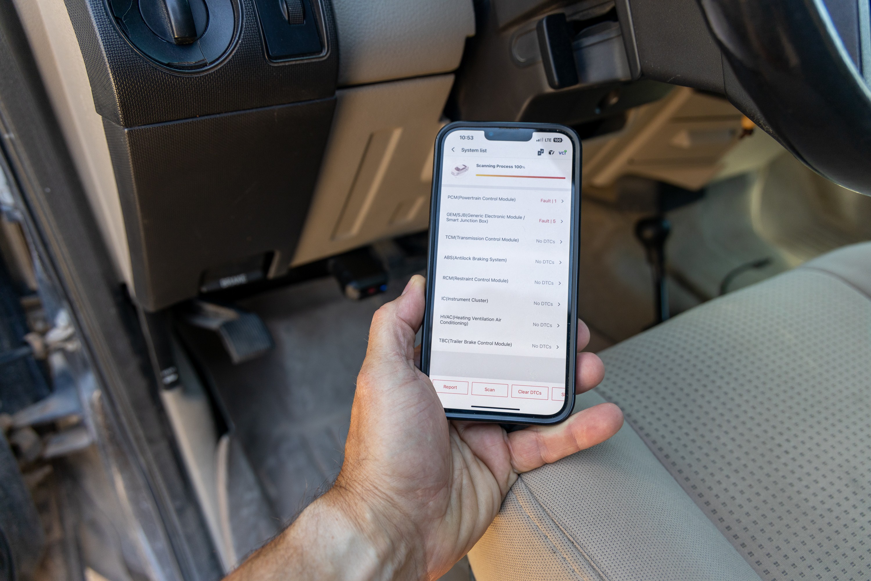 The Topdon TopScan OBD2 Bluetooth Scanner app offers a clear and user-friendly interface; (photo/Chip Jordan)