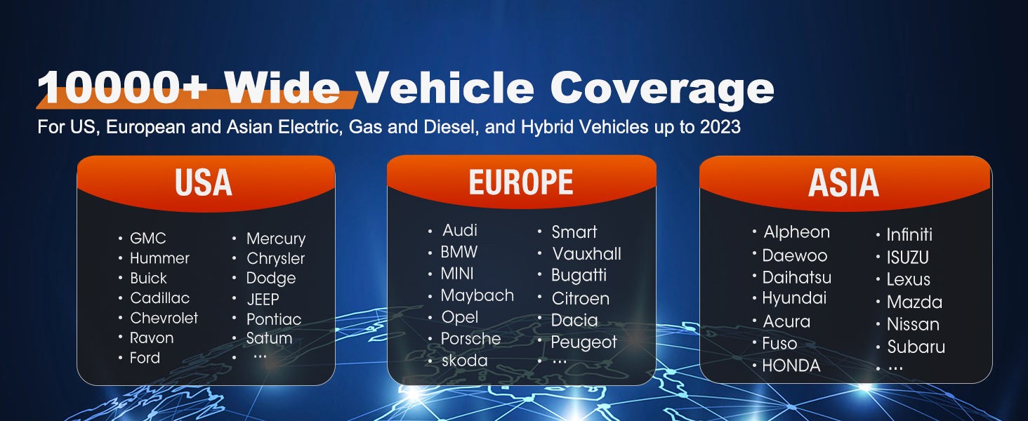 Worldwide Vehicle Coverage Map