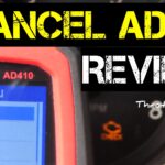 Ancel AD410 OBD2 Scanner Review showing the device and its screen