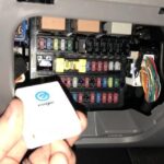 Engie OBD2 device connected to a car's OBD2 port