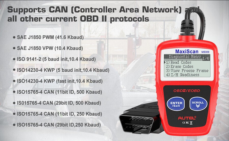 Autel MaxiScan MS309 OBD2 Scanner