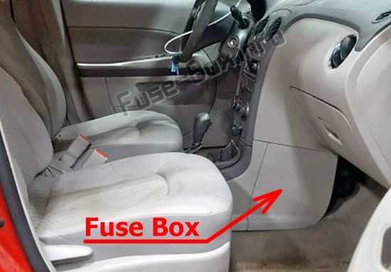 Instrument Panel Fuse Box Location in Chevrolet HHR (2006-2011)