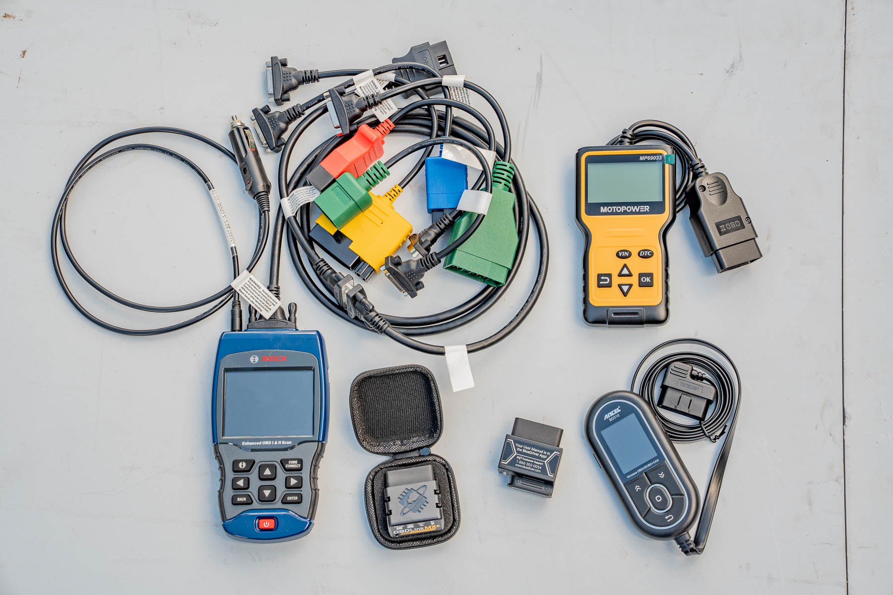 a variety of OBD2 scanners