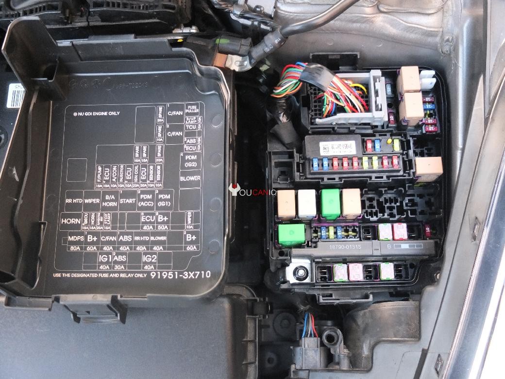 Fuse Box Location Diagram Hyundai Elantra