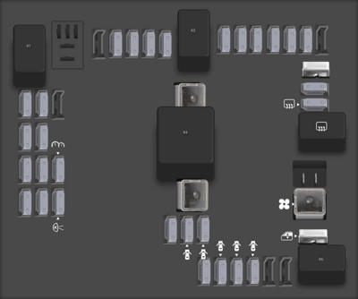 Floor Console Fuse Block diagram for 2017 Chevy City Express Van interior