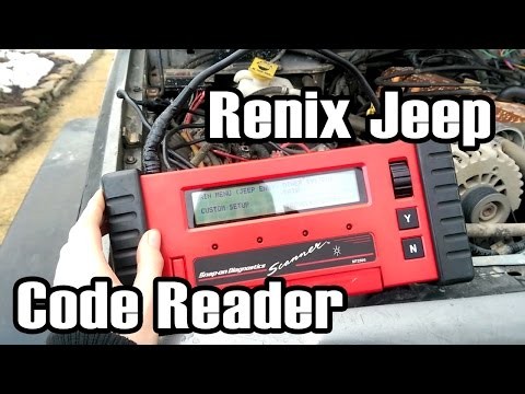 Snap-On MT2500 diagnostic scanner displaying live data from a 1989 Renix Jeep, raising questions about Blue Point OBD2 & 1 scanner compatibility with pre-OBD1 systems.